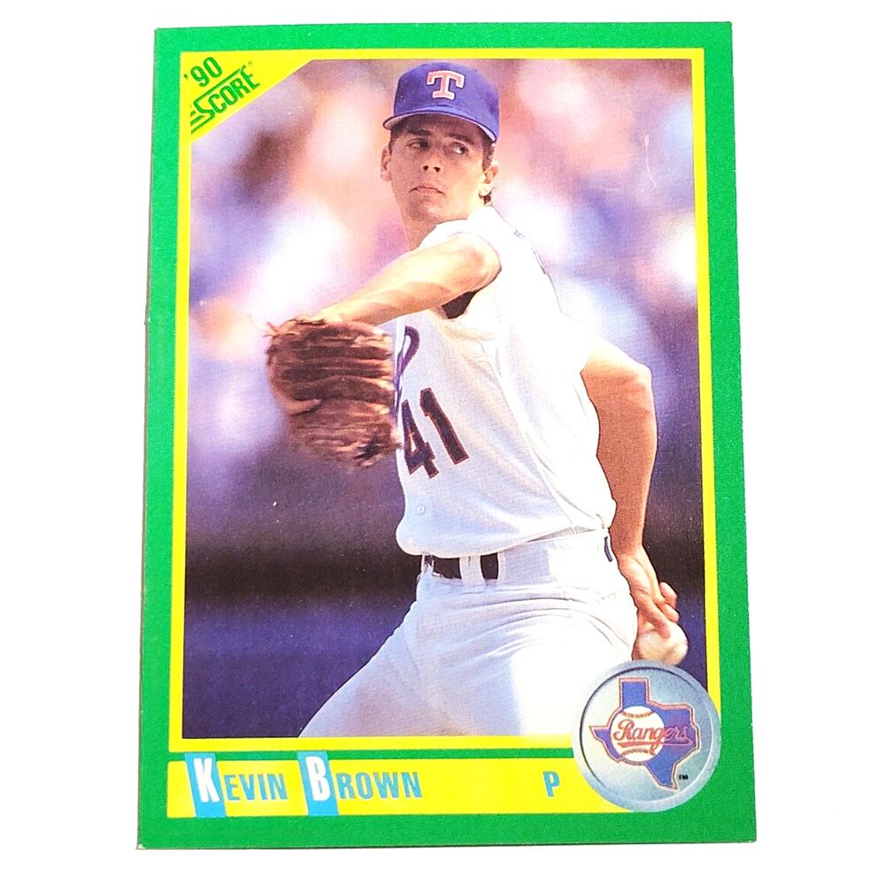 1990 Score Kevin Brown #210 Texas Rangers Pitcher MLB Baseball EX